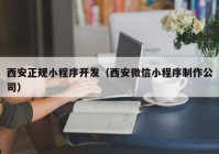 西安正規(guī)小程序開(kāi)發(fā)（西安微信小程序制作公司）