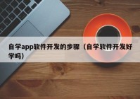 自學(xué)app軟件開(kāi)發(fā)的步驟（自學(xué)軟件開(kāi)發(fā)好學(xué)嗎）