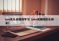 seo優(yōu)化關(guān)鍵詞學(xué)習（seo關(guān)鍵詞優(yōu)化技術(shù)）