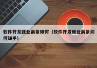 軟件開(kāi)發(fā)就業(yè)前景如何（軟件開(kāi)發(fā)就業(yè)前景如何知乎）